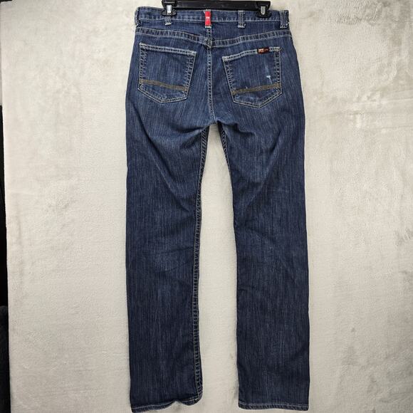 Timberland Pro FR Flame Resistant Bootcut Jeans Mens 34x32 Blue Denim Grunge - Picture 7 of 14